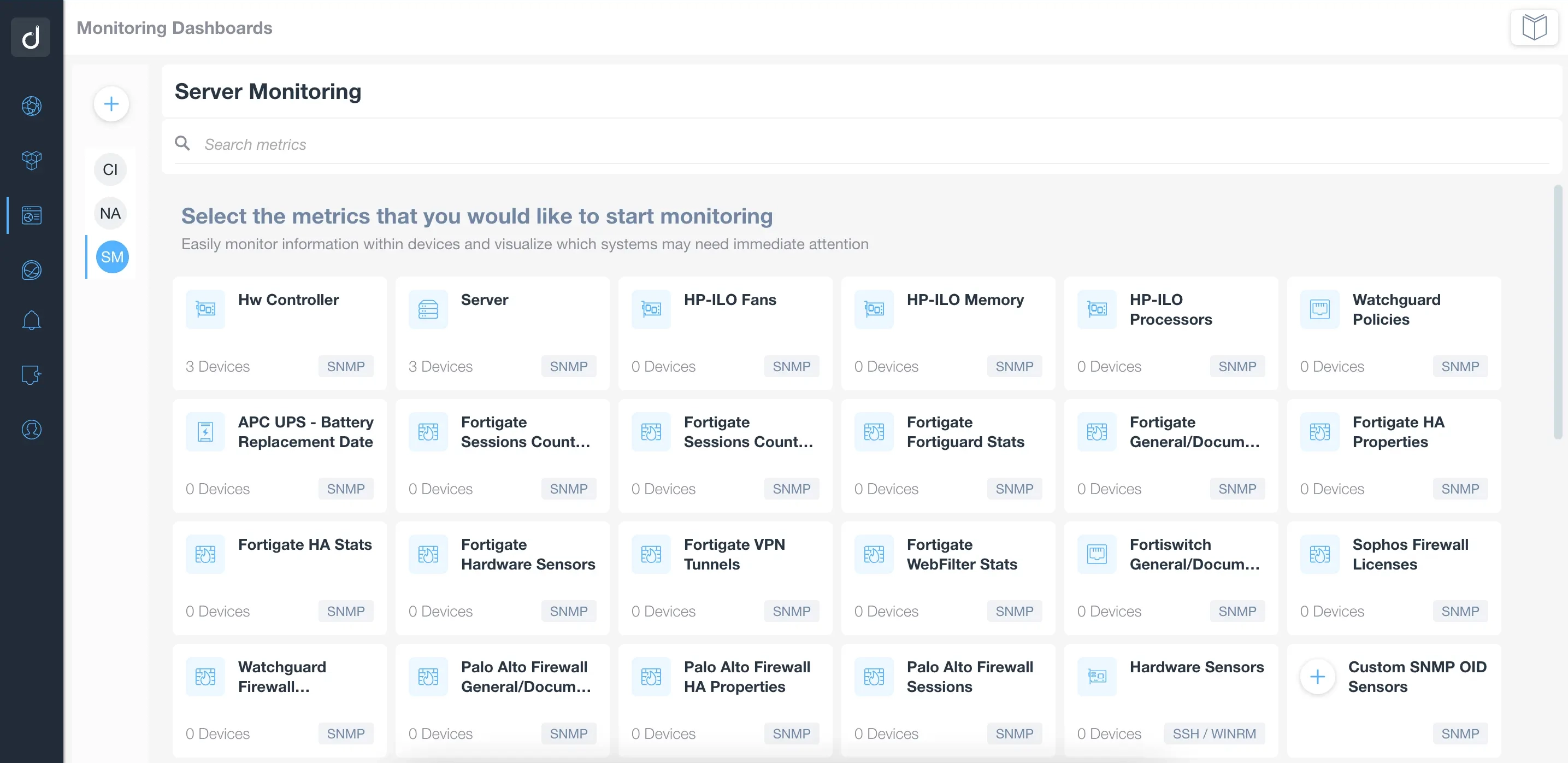 Server monitoring metrics